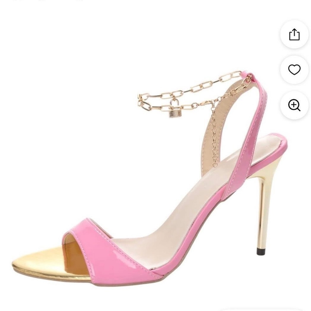Elegant Pink and Gold Women's Heels